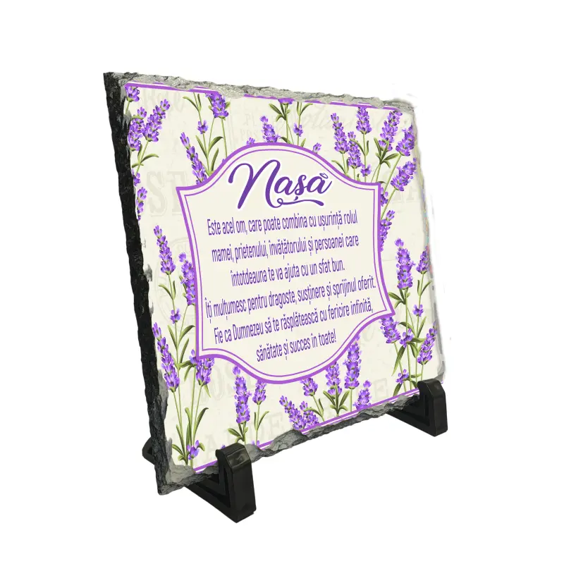 Nasa este acel om ..., lavanda, piatra ardezie personalizata, cu mesaj model pa042